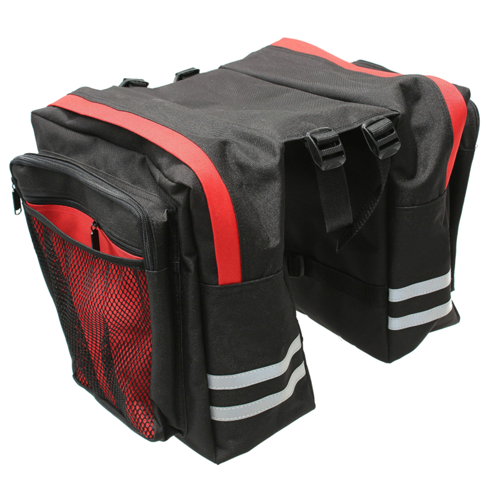 Shakeland Double Pannier Bag - Red/Black | EcoQuip E-Bikes NZ